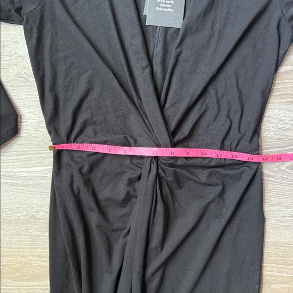 NEW Reformation Plaza Dress Black Large - Picture 9 of 10